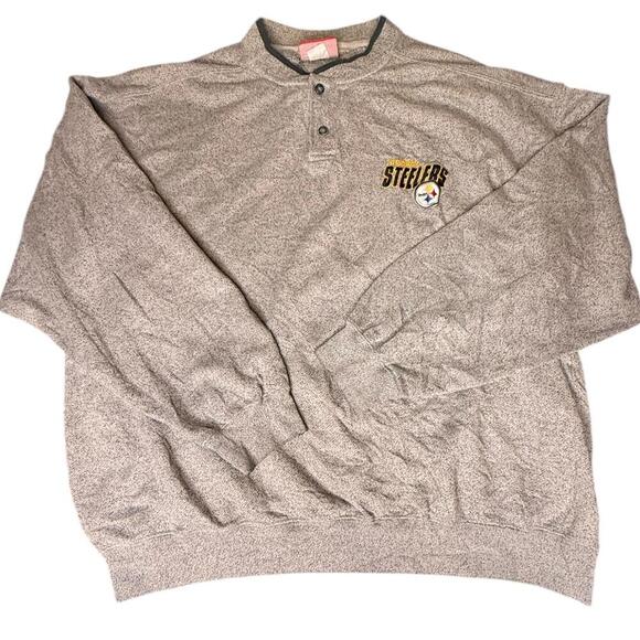 NFL Other - Pittsburgh Steelers NFL Henley Sweatshirt Mens XL Vintage Team Apparel